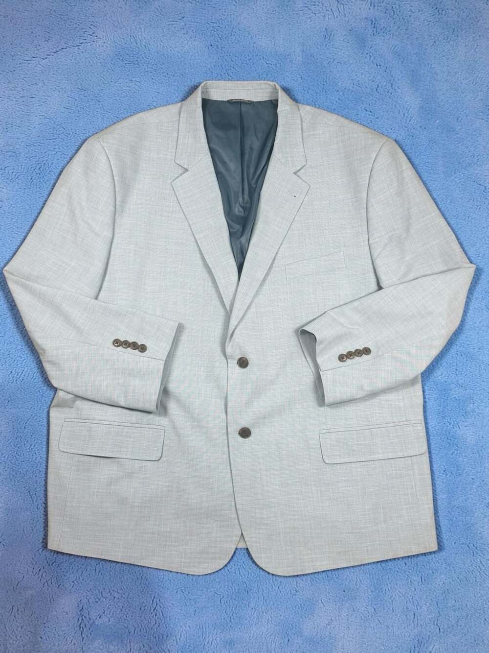 Oak Hill by DXL Grey Two-Button Sport Coat Blazer Size 52 REG